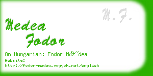 medea fodor business card